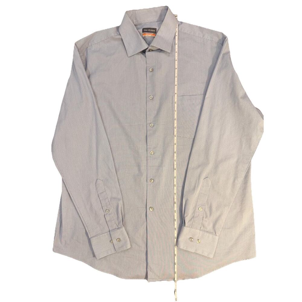 Van Heusen Regular Fit Stretch Dress Shirt Mens Large 16-16.5 Long Sleeves - Picture 8 of 11